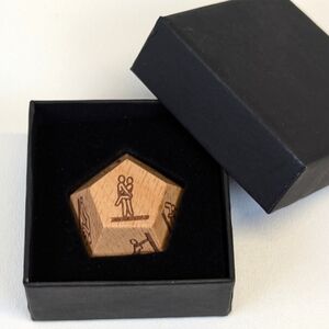 Choose Your Sex Position 12 Sided Date Night Wood Dice in Gift Box